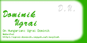 dominik ugrai business card